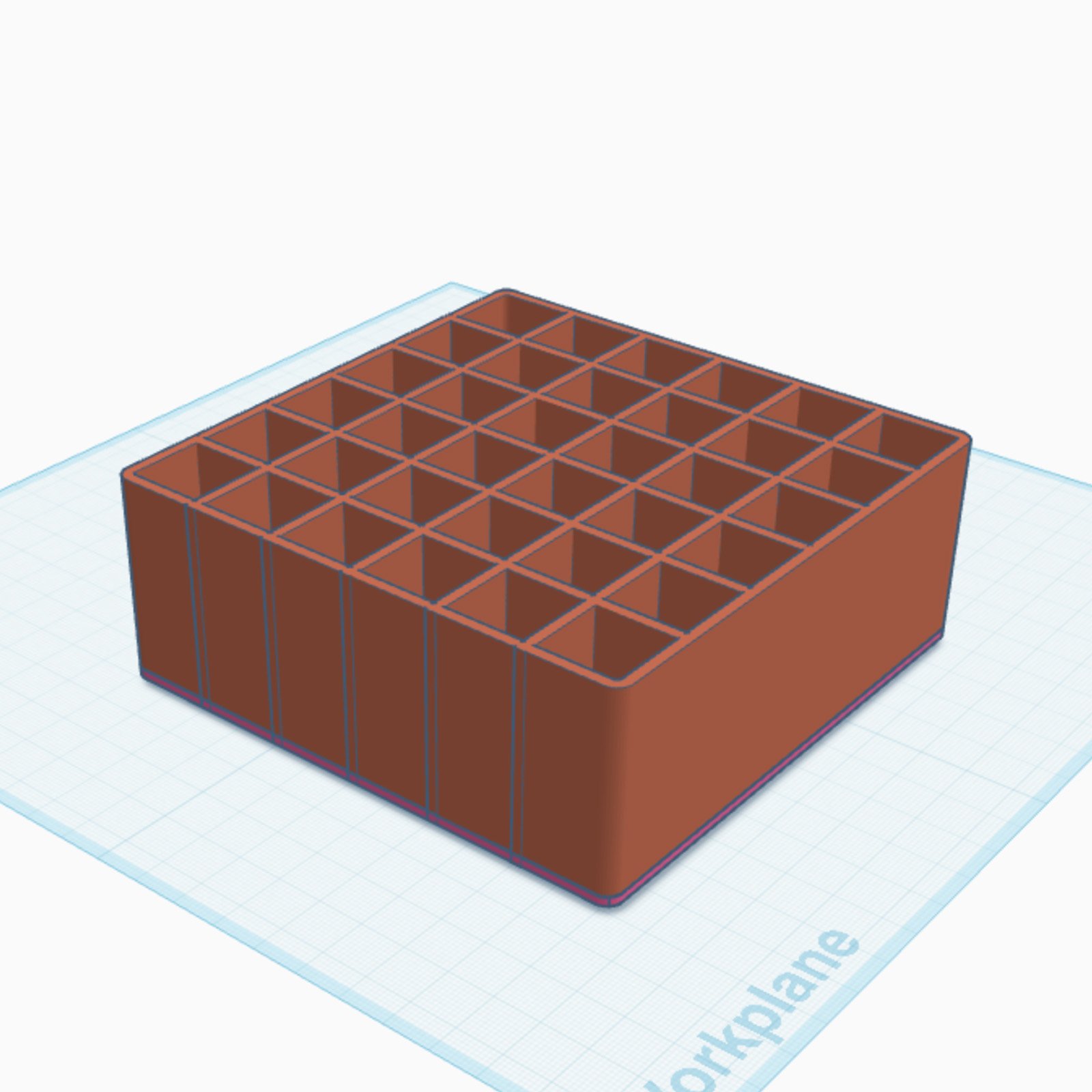 Custom 3D printed storage bin for watercolor paints.